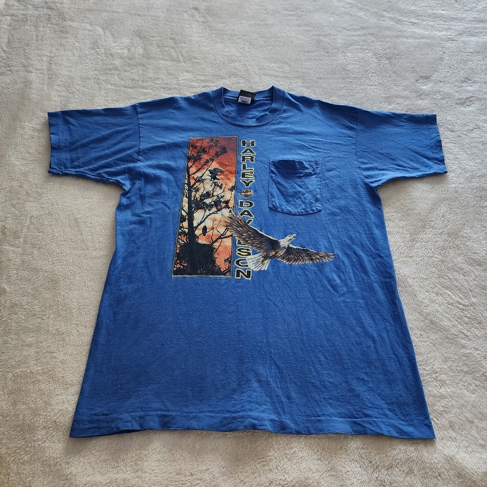 Vintage 90s Harley-Davidson San Diego California Pocket T-Shirt, Men's Size XL - Picture 1 of 9